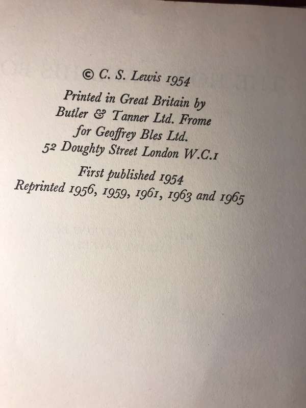 Chronicles of Narnia: The Horse and His Boy - CS Lewis (1965 Hardcover)