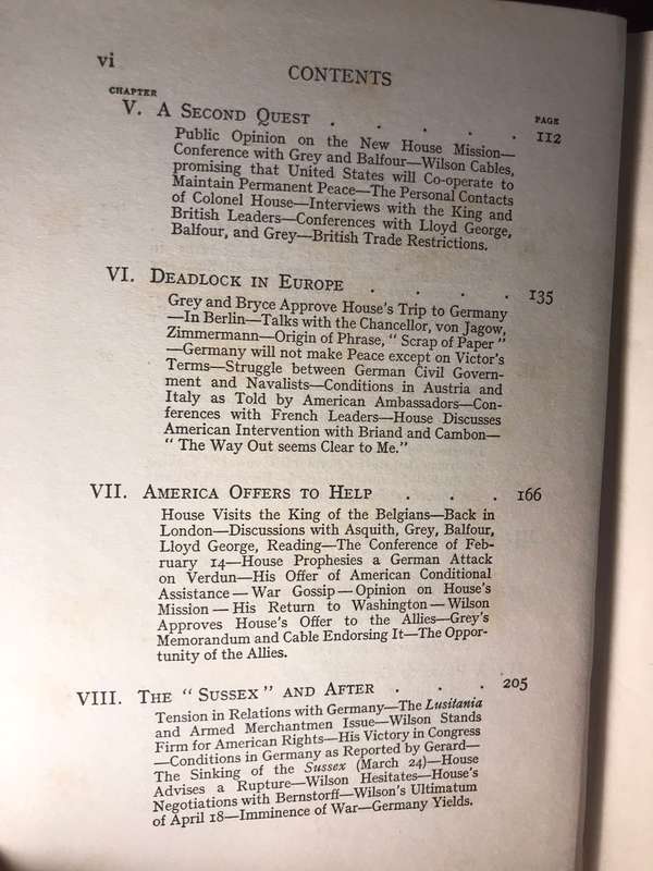 The Intimate Papers of Colonel House: Vol. II - Charles Seymour, Ed. (1926 1st Edition)