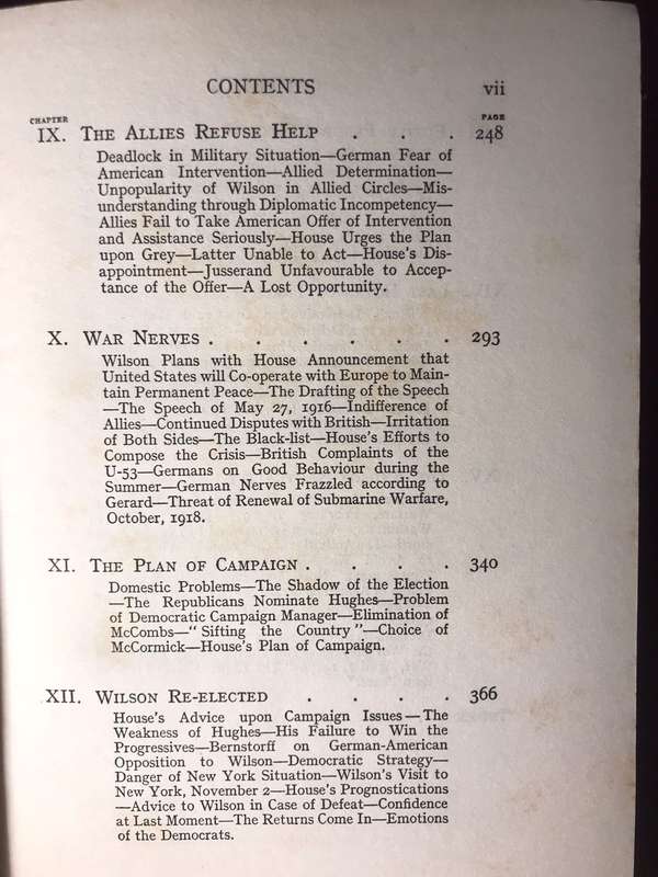 The Intimate Papers of Colonel House: Vol. II - Charles Seymour, Ed. (1926 1st Edition)