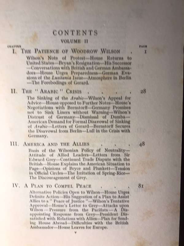 The Intimate Papers of Colonel House: Vol. II - Charles Seymour, Ed. (1926 1st Edition)