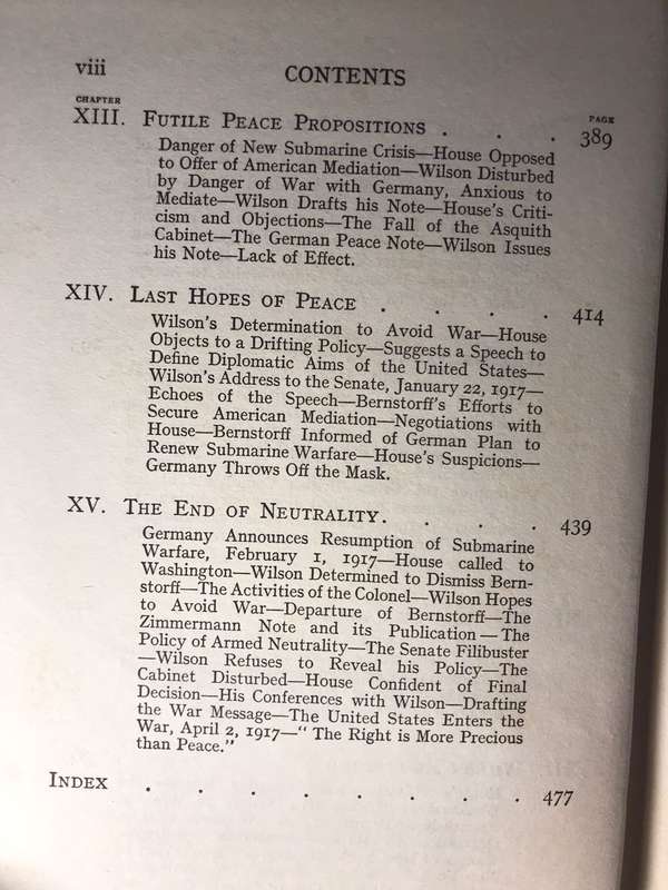 The Intimate Papers of Colonel House: Vol. II - Charles Seymour, Ed. (1926 1st Edition)