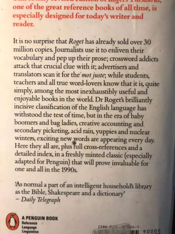 The Authorized Roget's Thesauraus of English Words and Phases