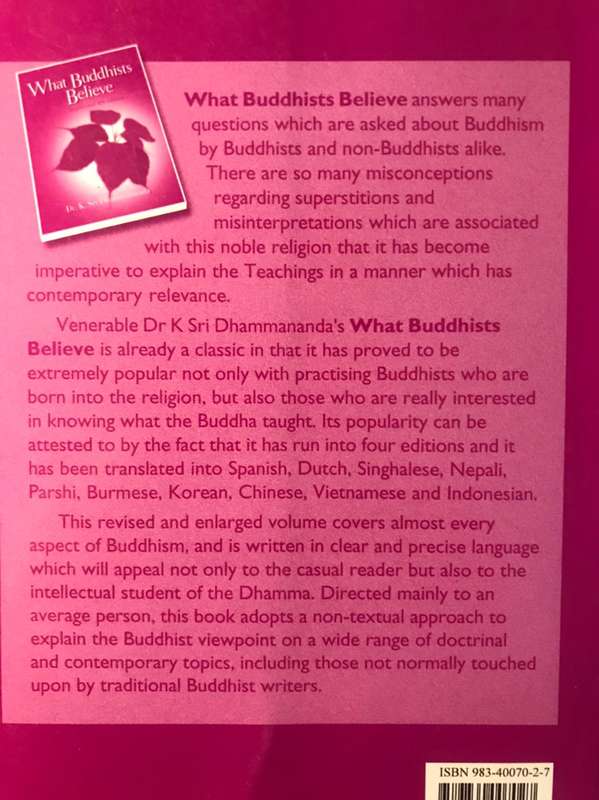 What Buddhists Believe - Dr. K Sri Dhammananda