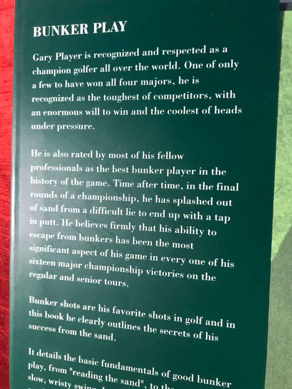 Bunker Play - Gary Player with Mike Wade (1996 1st Edition)
