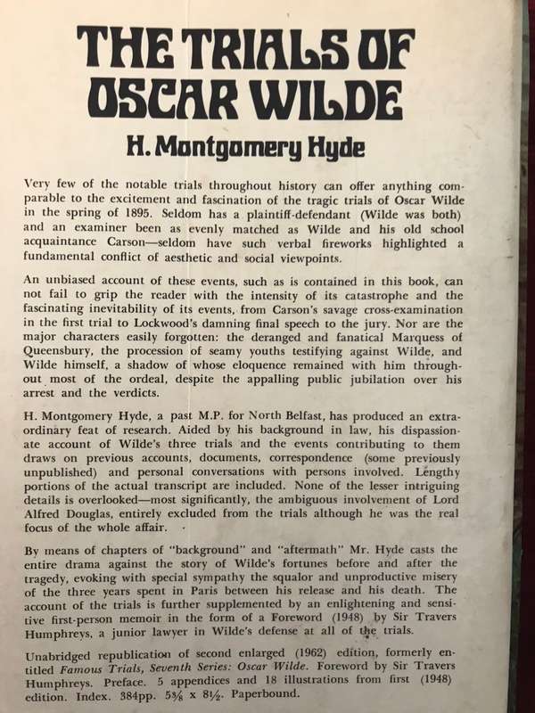 The Trials of Oscar Wilde - H Montgomery Hyde