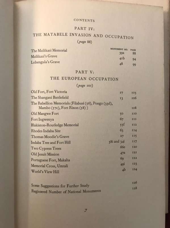 The Monuments of Southern Rhodesia - Rowland J Fothergill (1953 1st Edition Hardcover)