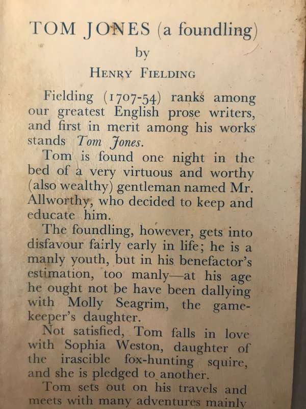 The History Of Tom Jones: A Foundling - Henry Fielding (1968 Hardcover)