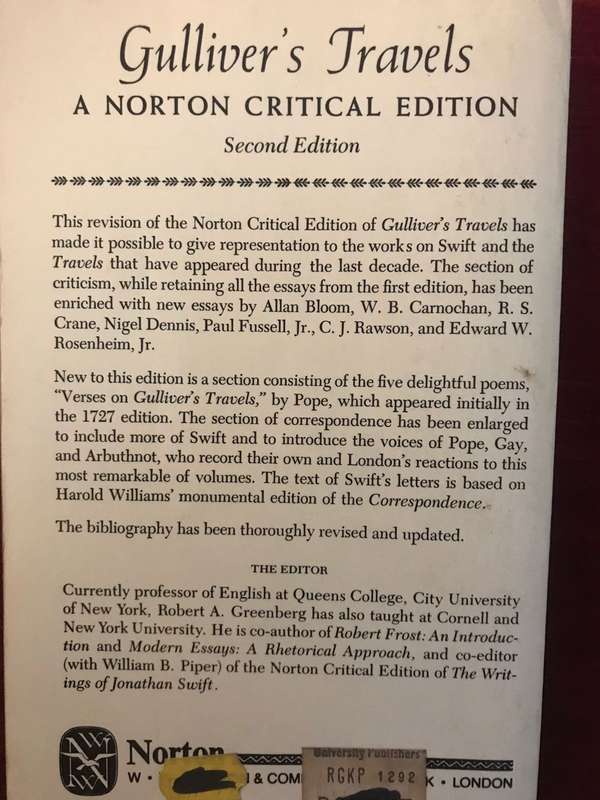 Gulliver's Travels - Jonathan Swift (Norton Critical Editions)