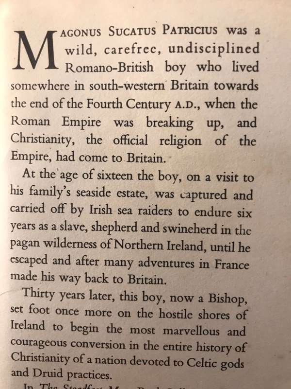 The Steadfast Man: A Life of St Patrick - Paul Gallico (1958 1st edition Hardcover)