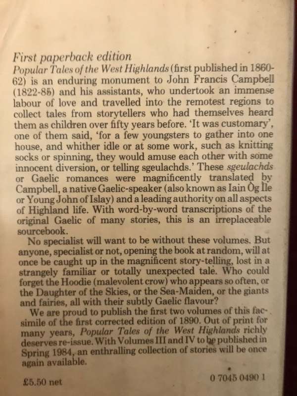 Popular Tales of the West Highlands, Vol. 1 - JF Campbell