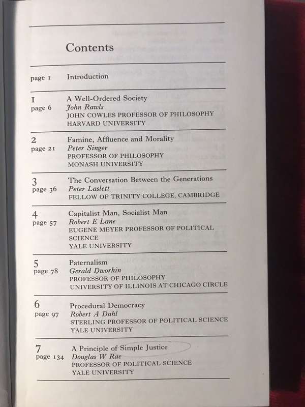 Philosophy, Politics, and Society: A Collection -  Peter Laslett & James Fishkin (1979 1st Edition)