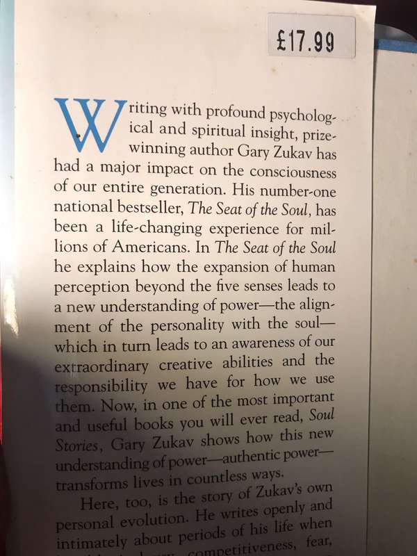 Gary Zukav - Soul Stories (2000 1st Edition Hardcover) Ex