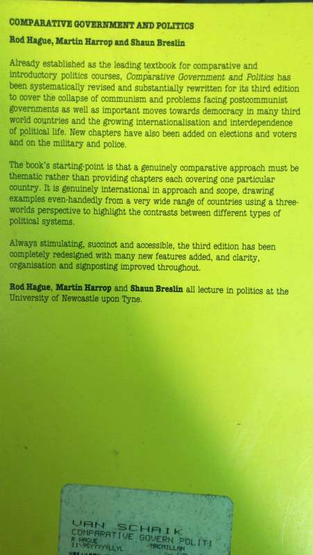 Comparative Government and Politics: An introduction