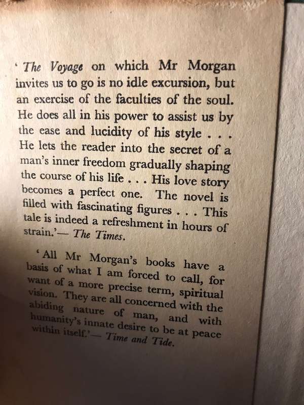 The Voyage - Charles Morgan (1960 Hardcover)