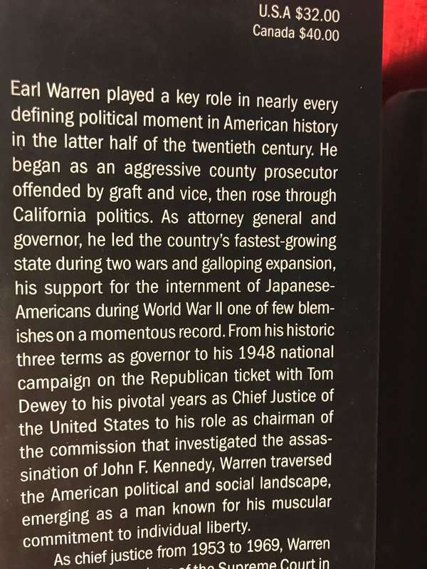 Justice for All: Earl Warren and the Nation He Made - Jim Newton (2006 1st Edition Hardcover)
