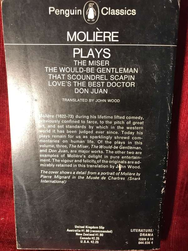 Molière - The Miser and Other Plays | Translated by John Wood