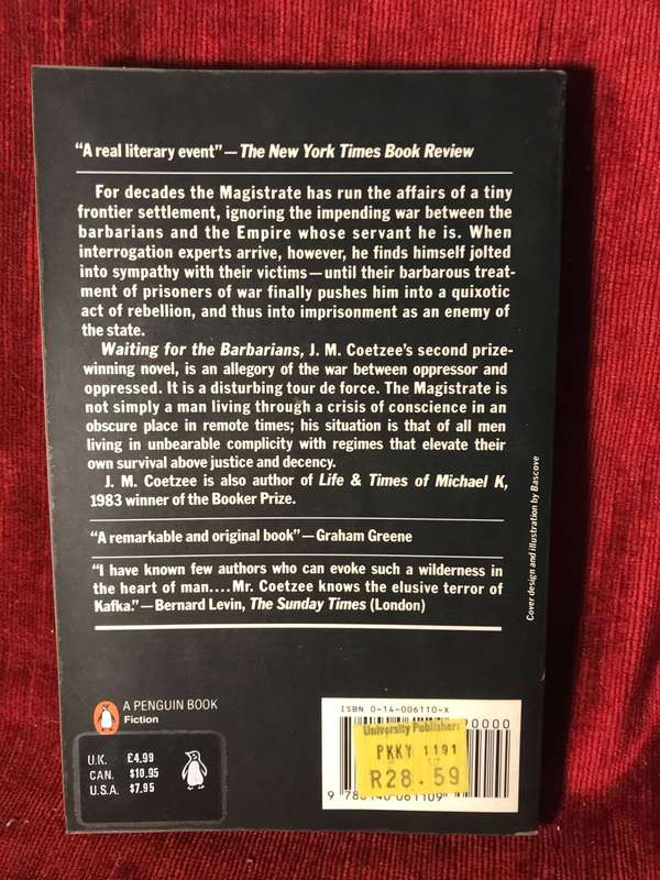 Waiting For The Barbarians - J. M. Coetzee
