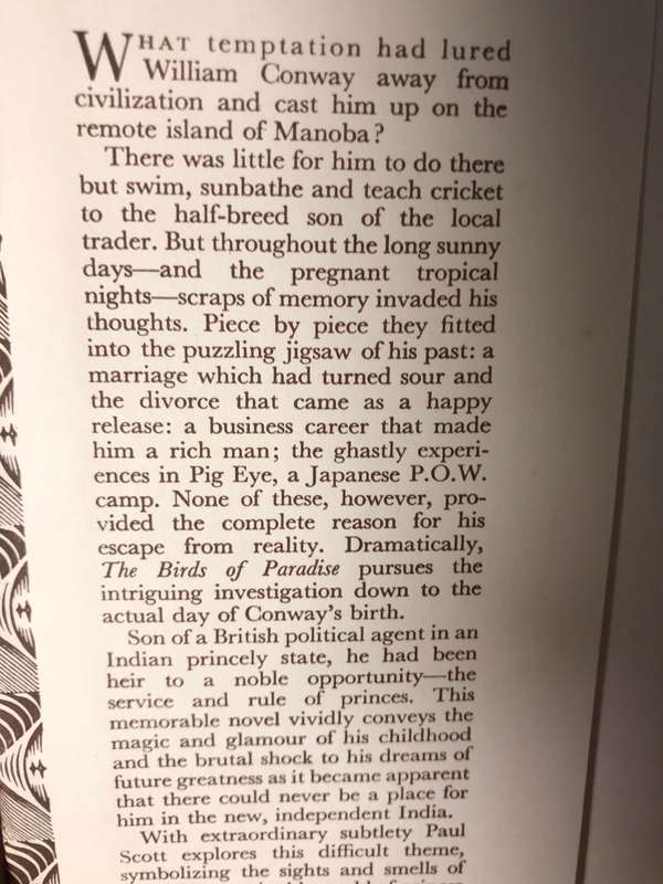 The Birds of Paradise - Paul Scott (1963 Hardcover)