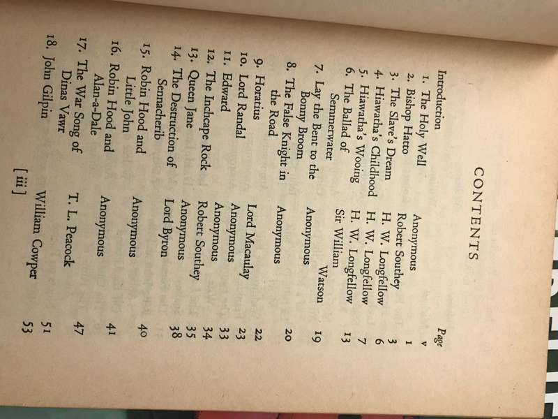 English Poems and Ballads: An Anthology of Narritive Verse - Chosen by Alan Warner