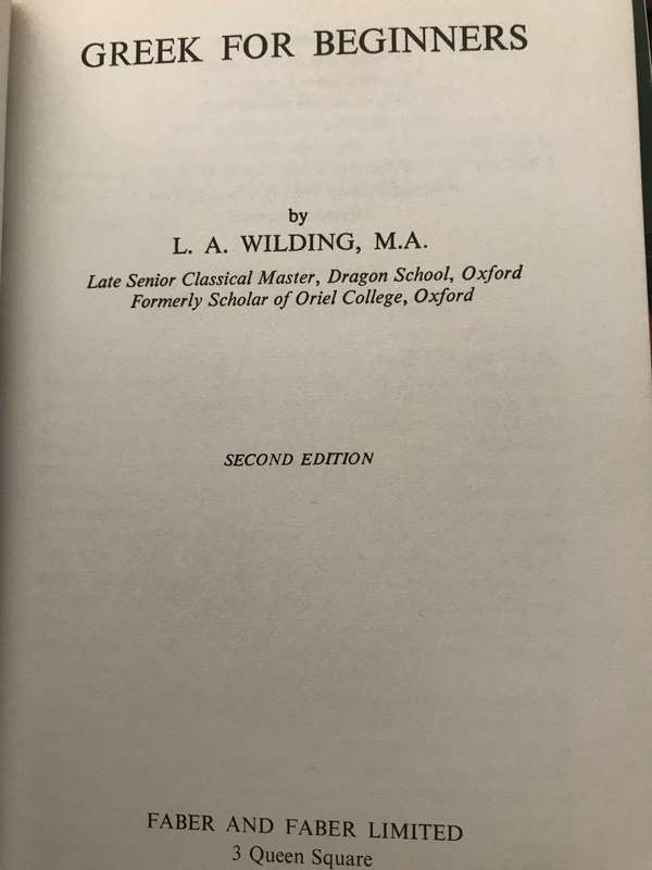 Greek for Beginners - LA Wilding