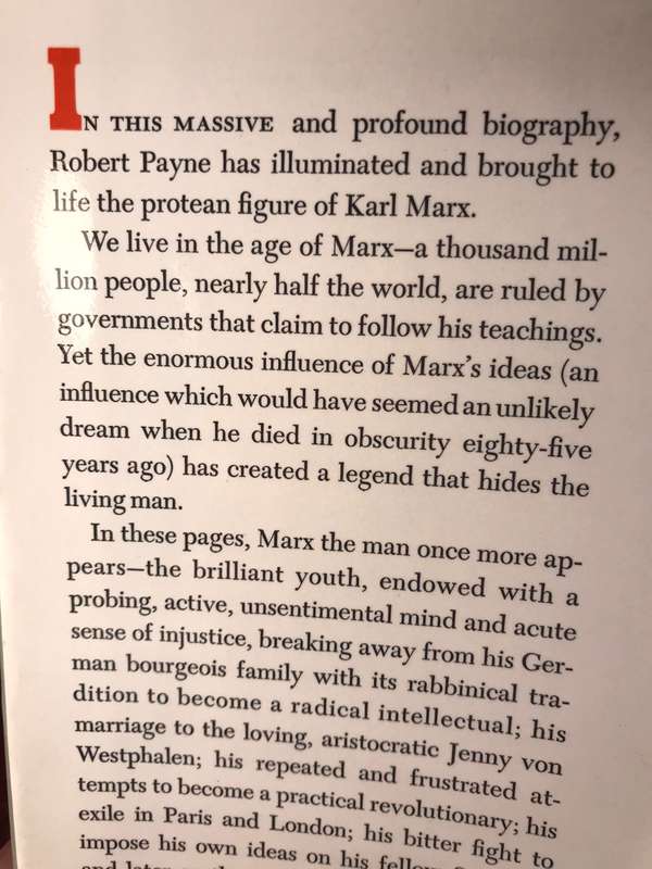 Marx: A Biography - Robert Payne (1968 1st Edition Hardcover)