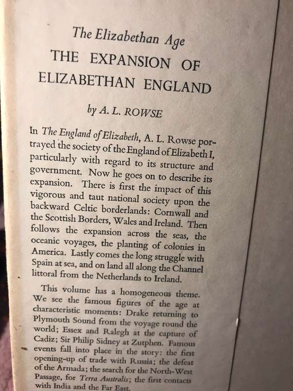 The Expansion of Elizabethan England (The Elizabethan Age) - AL Rowse (1955 1st Edition Hardcover)