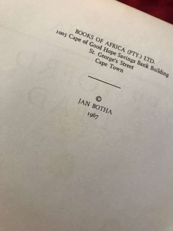 Verwoerd is Dead - Jan Botha (1967 1st Edition Hardcover)