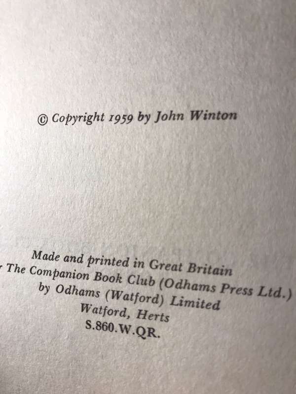 We Joined the Navy - John Winton (1959 1st Edition Hardcover)