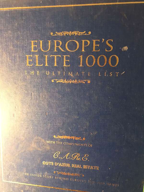 Europe's Ellite 1000: The Ultimate List | 2001 | The Ultimate Guide to Luxury Living - Incl Slipcase
