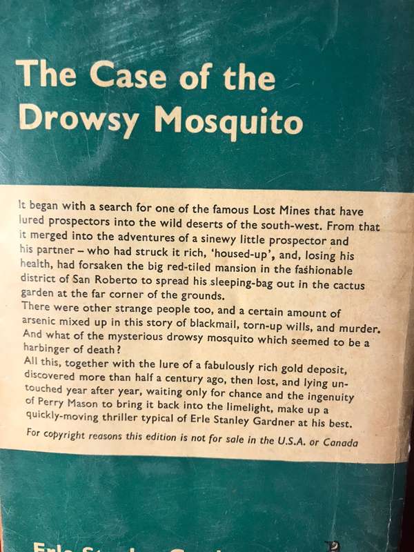 The Case Of The Drowsy Mosquito - Erle Stanley Gardner (Penguin 1960)