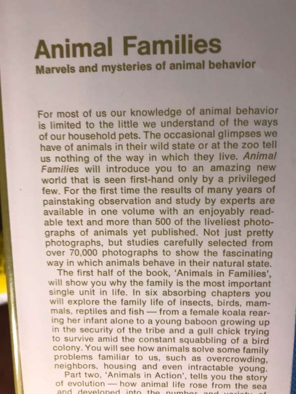Animal Families: Marvels and Mysteries of Animal Behavior - Glen McBride & NJ Berrill