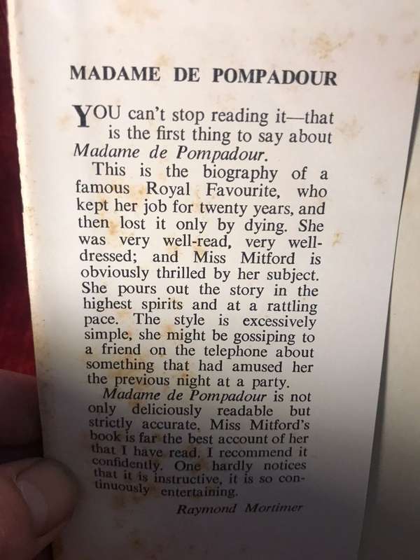 Madame de Pompadour - Nancy Mitford (1955 Hardcover)