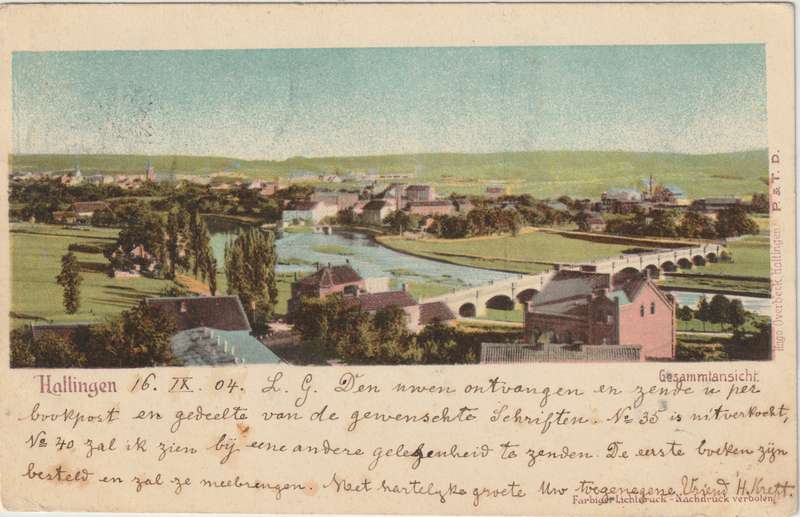 1904 Deutsche Reich Postcard used with 10Pf. Germania from Herbede to Stellenbosch