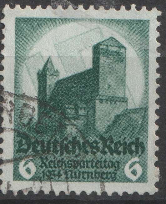 1934 Germany, Nürnberg Reichsparteitag, 6Pf used