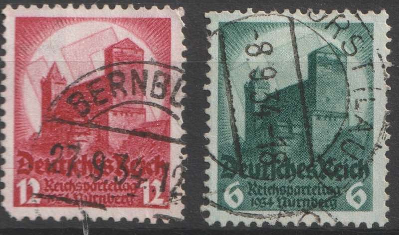 1934 Germany, Nürnberg Reichsparteitag, set, fine used