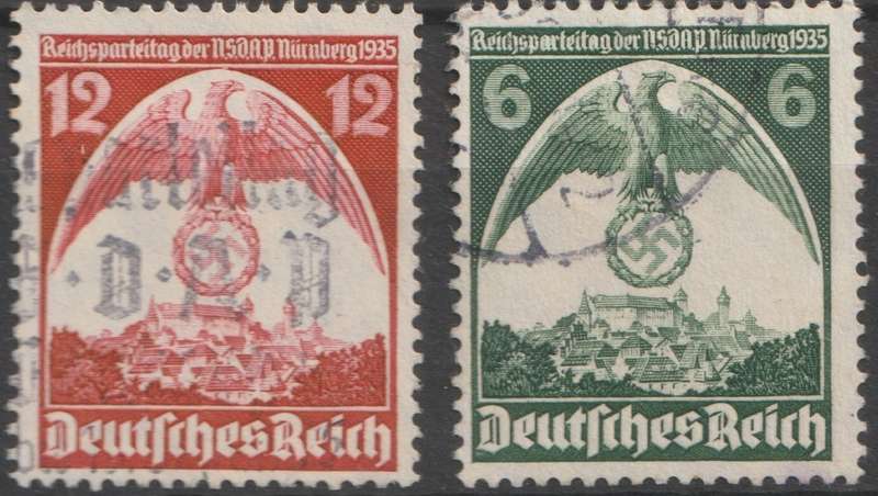 1935 Germany, Nürnberg Reichsparteitag, set used