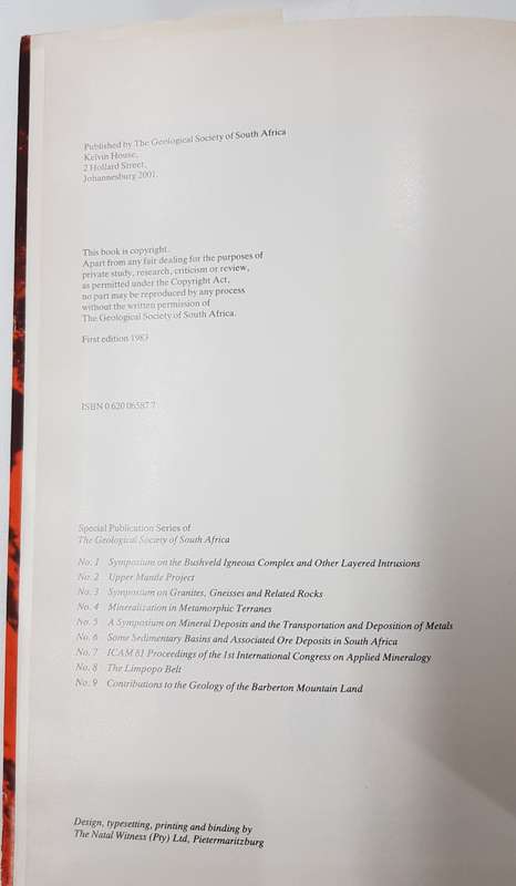 Contributions to the Geology of the Barberton Mountain Land. Author/Edited by CR Anhaeusser.