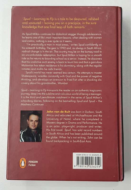 Spud  Learning to Fly  John van de Ruit. Limited Pre-Publication Edition. Signed by Author.