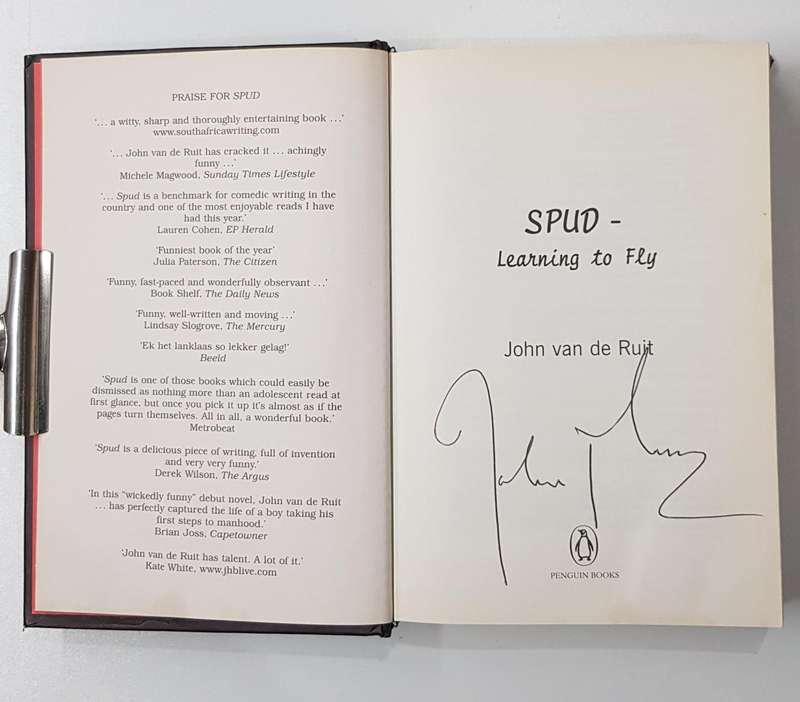 Spud  Learning to Fly  John van de Ruit. Limited Pre-Publication Edition. Signed by Author.