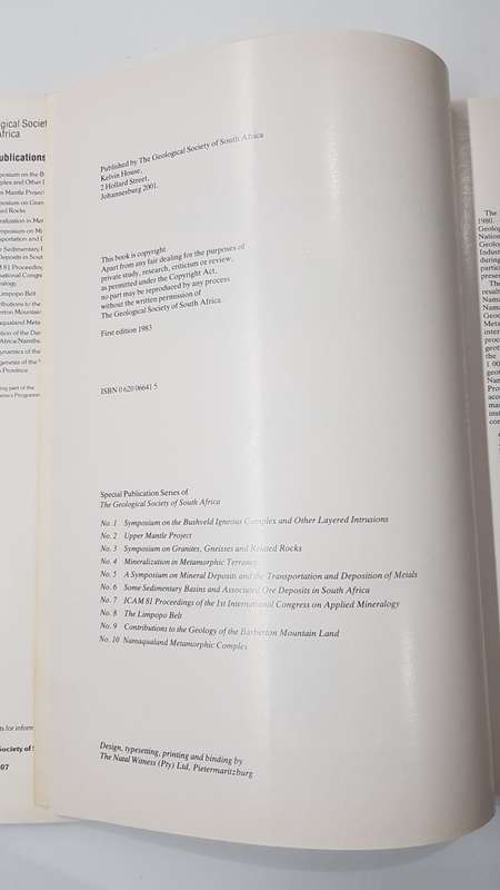 Namaqualand Metamorphic Complex: a contribution to the National Geodynamics Programme.