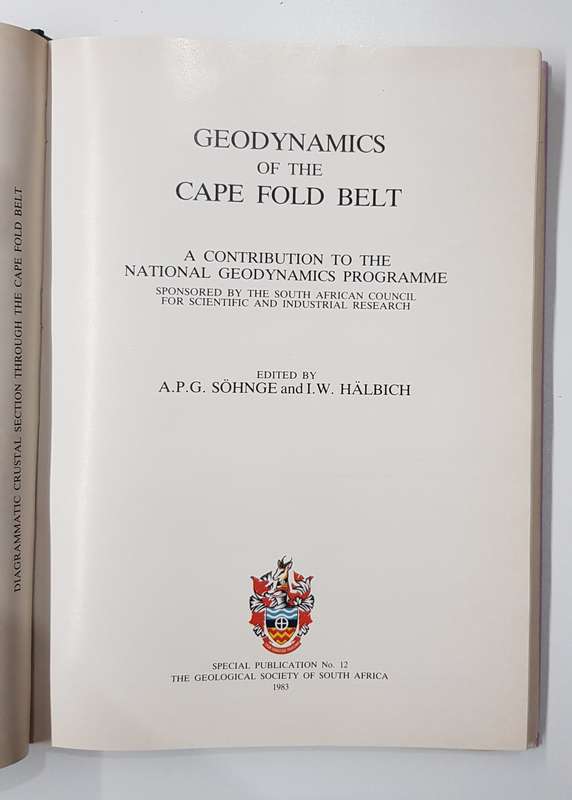 Geodynamics of the Cape Fold Belt book edited by A.P.G. Söhnge and I.W Hälbich