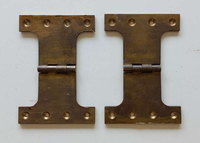 Brass Hinges: Brass Parliament Hinge 180 x 125mm.  5mm thick