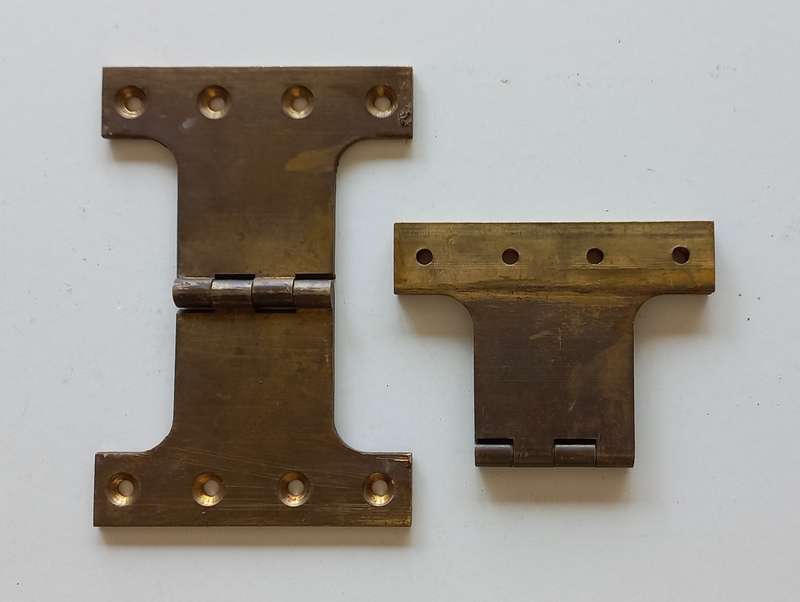 Brass Hinges: Brass Parliament Hinge 180 x 125mm.  5mm thick