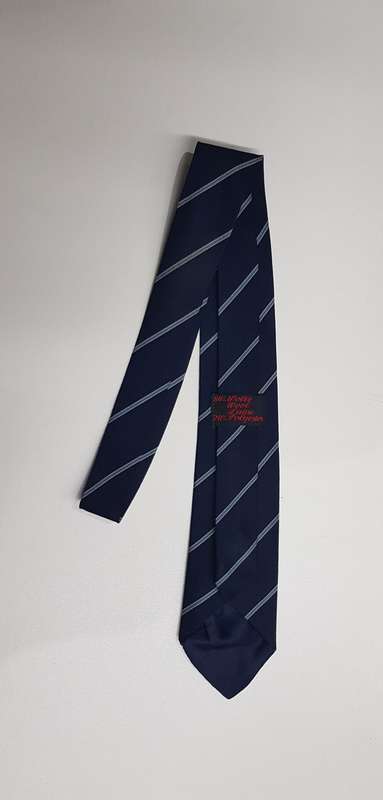 Mens Neckties: Description: Necktie marked 80% Wolle (Wool) Laine 20% Polyester.