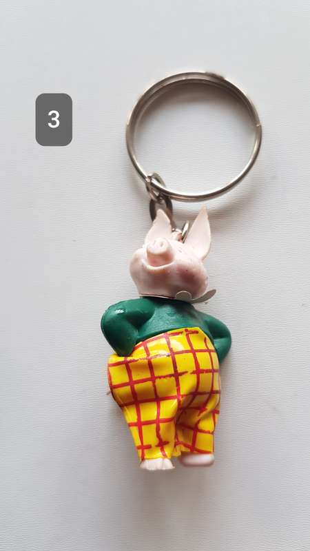 Vintage 1970s Dutch Advertising Figurines keyring collectables. An assortment of 9x vintage keyring