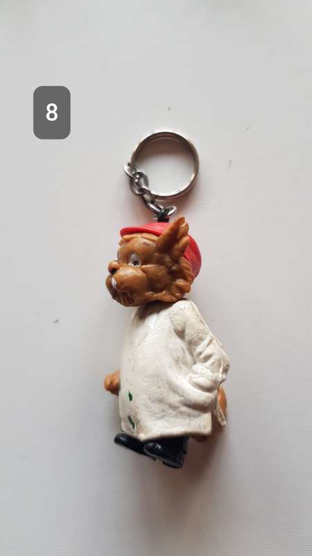 Vintage 1970s Dutch Advertising Figurines keyring collectables. An assortment of 9x vintage keyring