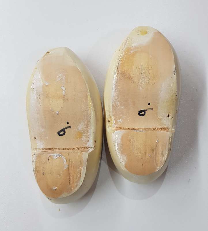 A small pair of Handmade ornamental Dutch Wooden Clogs.