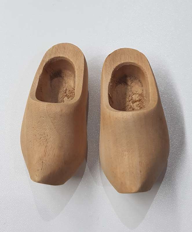 A pair of miniature Handmade Dutch Wooden Clogs.