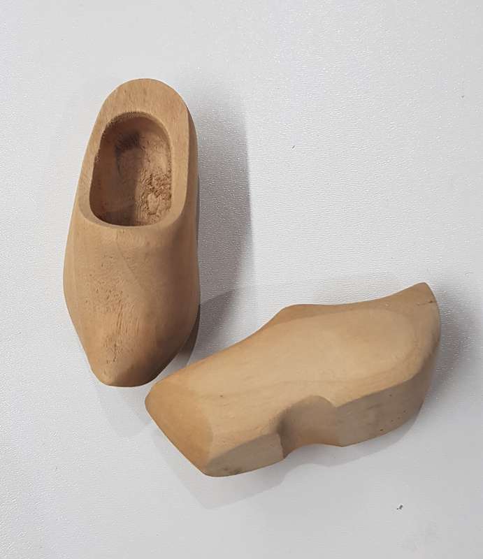 A pair of miniature Handmade Dutch Wooden Clogs.