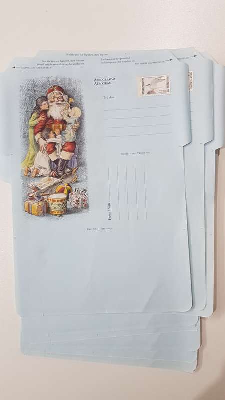 South African Post Office  8x Aerograms (Postal Air Mail Letter) with foreign postage paid